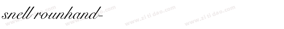 snell rounhand字体转换